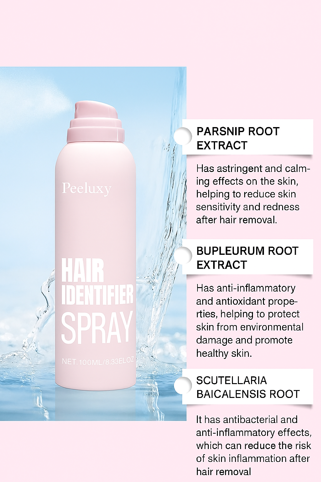 Peeluxy™ Hair Identifier Set – Smooth Shave & Glow Spray